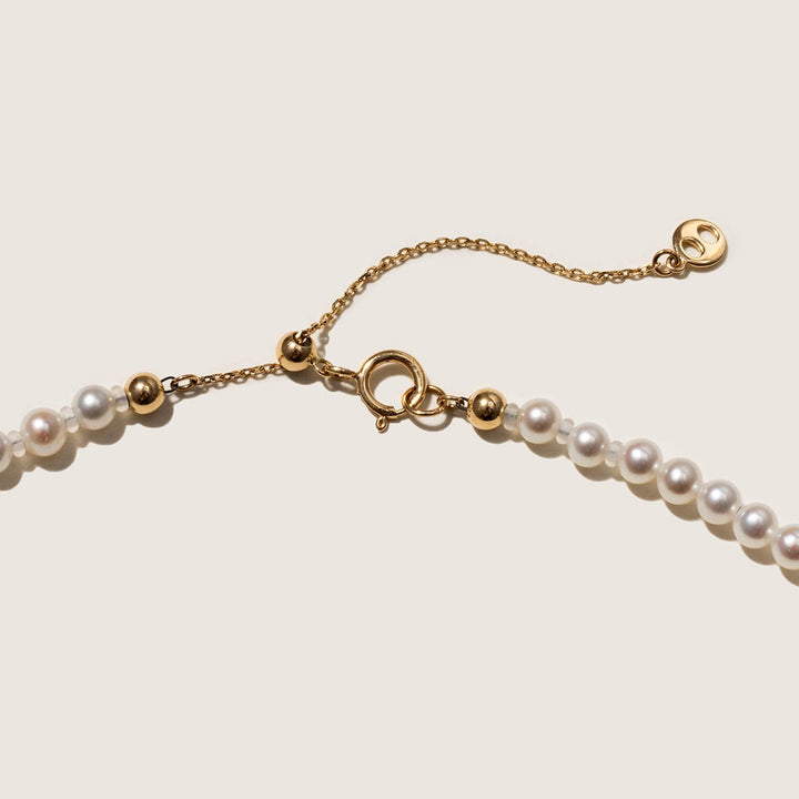 Freshwater Pearls 14K Gold Lab - Grown Diamonds Flicker Strand Necklace - HELAS Jewelry