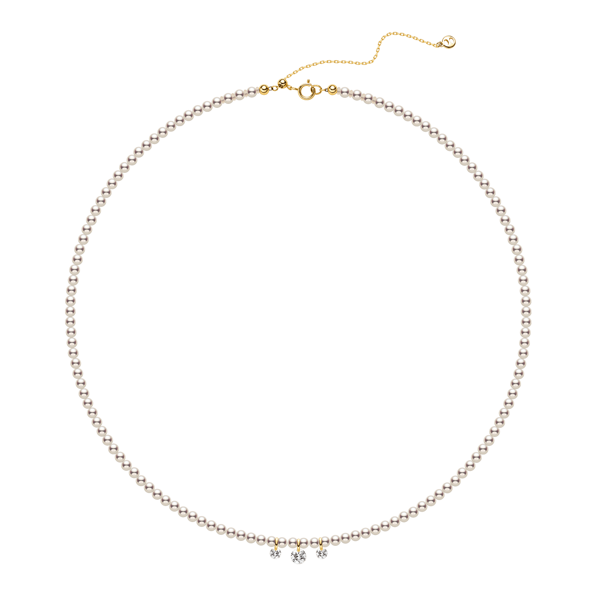 Freshwater Pearls 14K Gold Lab - Grown Diamonds Flicker Strand Necklace - HELAS Jewelry