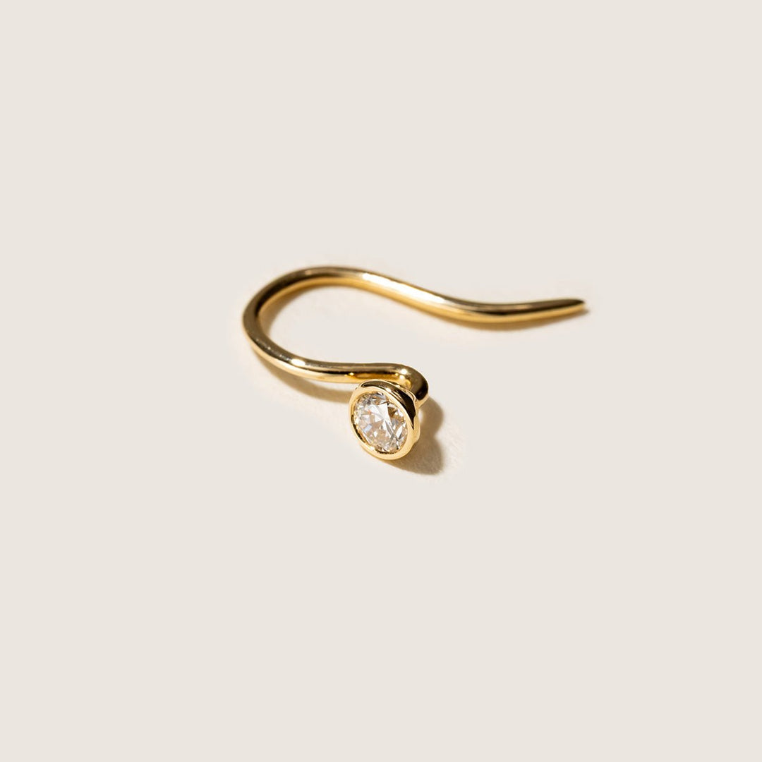 Freshwater Pearls 14K Gold Lab - Grown Diamonds Flowing Modular Hook Earrings - HELAS Jewelry