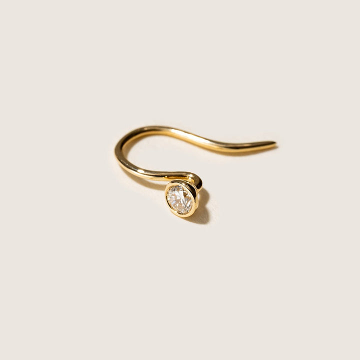 Freshwater Pearls 14K Gold Lab - Grown Diamonds Flowing Modular Hook Earrings - HELAS Jewelry