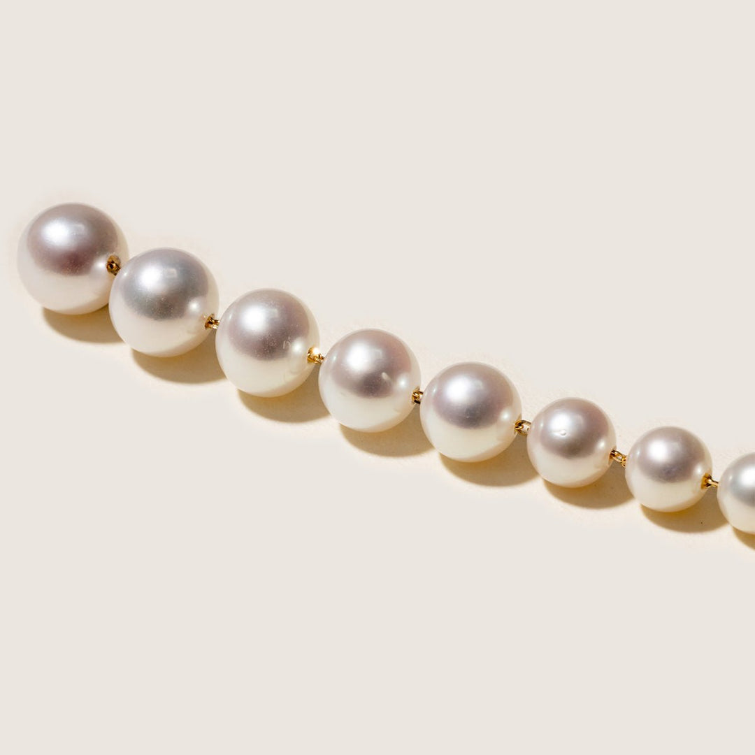 Freshwater Pearls 14K Gold Lab - Grown Diamonds Flowing Modular Hook Earrings - HELAS Jewelry