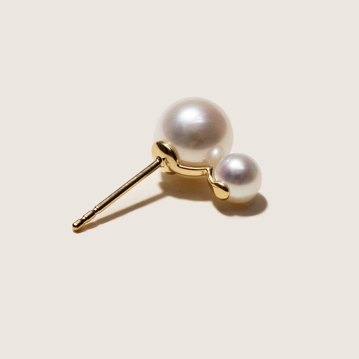 Freshwater Pearls 14K Gold Tiny & Grand Studs Earrings - HELAS Jewelry