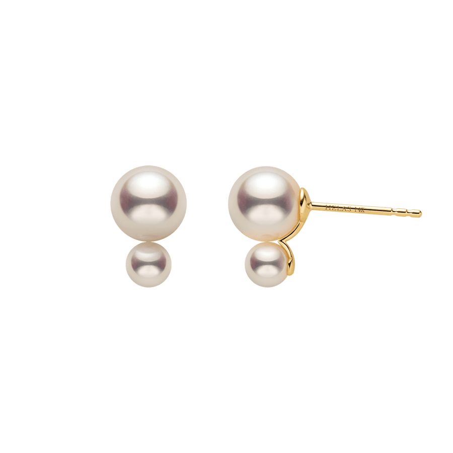 Freshwater Pearls 14K Gold Tiny & Grand Studs Earrings - HELAS Jewelry