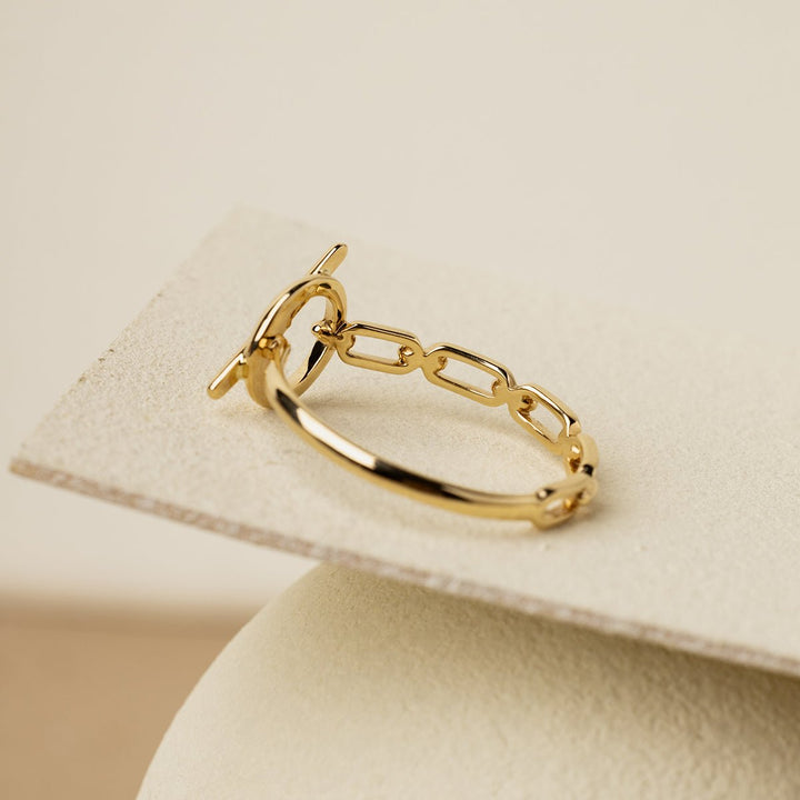 18K Gold Diamond Tension Poise Clasp Ring - HELAS Jewelry