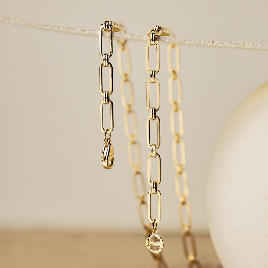 Akoya Pearl 18K Gold Diamond Lever Pendant Interlock Necklace - HELAS Jewelry