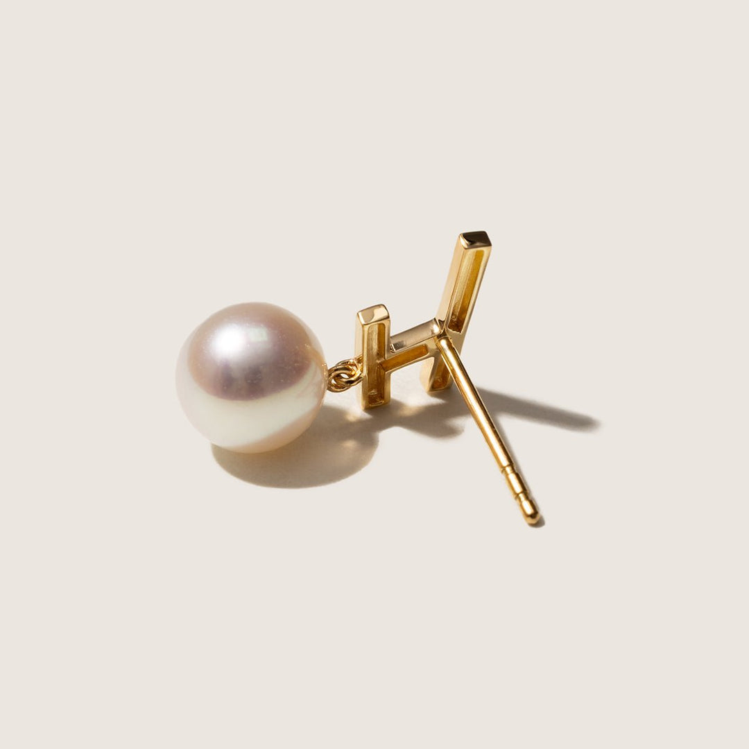 Akoya Pearl 18K Gold Fashion Flying Earrings - HELAS Jewelry