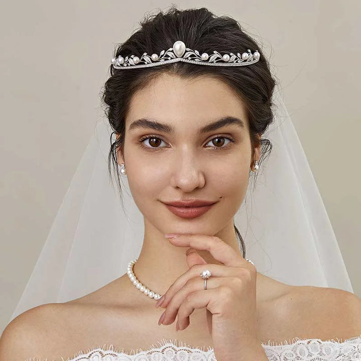 LOVE GROWS COLLECTION Rare Akoya and White South Sea Pearl 18K White Gold Diamond Crown LOVE GROWS COLLECTION Rare Akoya and White South Sea Pearl 18K White Gold Diamond Crown LOVE GROWS COLLECTION