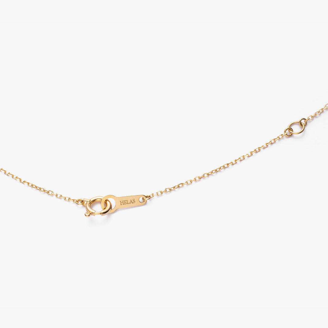 Asymmetrical Akoya pearl necklace with 18K gold chain from Mermaid's Tear Collection, showcasing elegant pearl design.