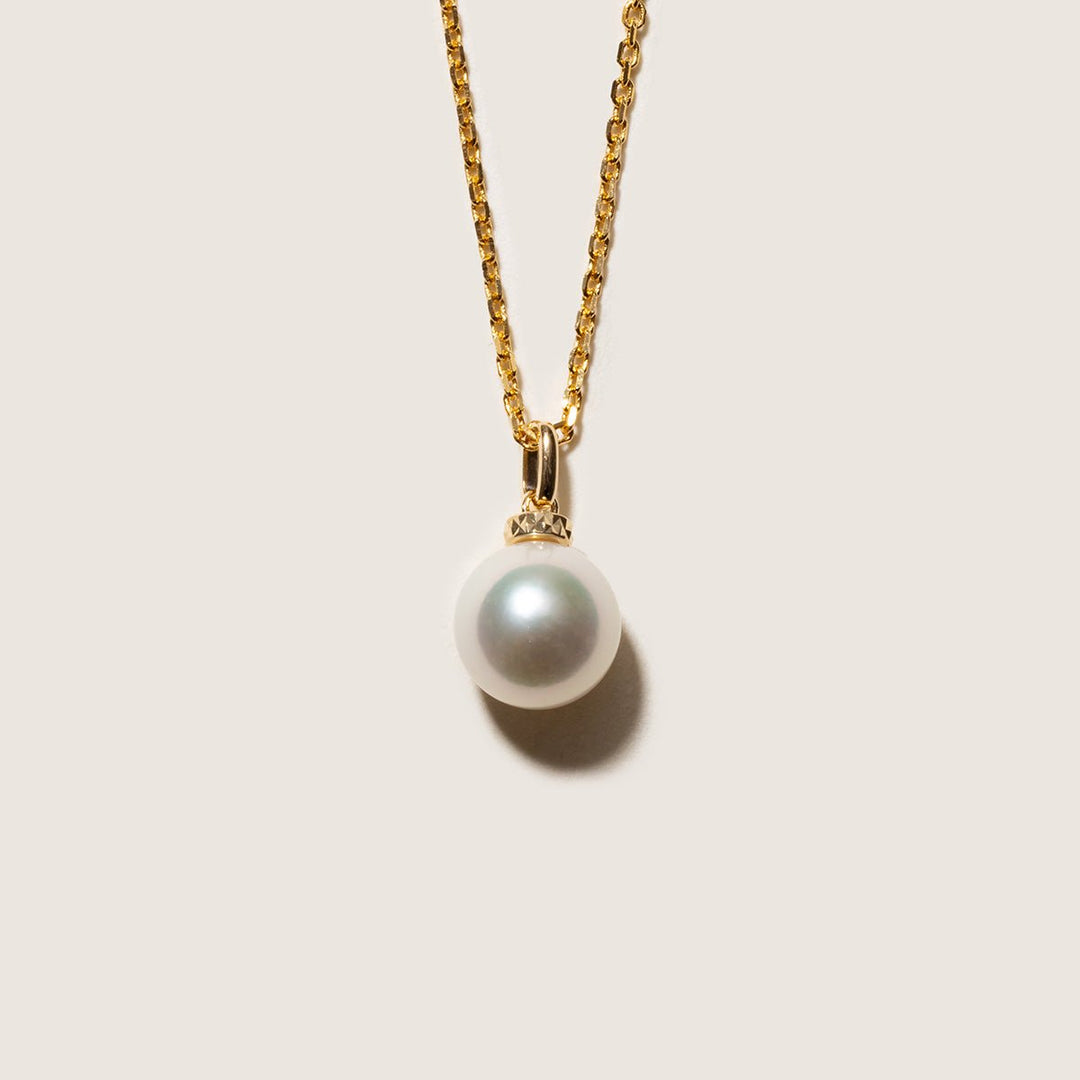 Akoya Pearl 18K Gold Italian Casual Style Pendant Necklace - HELAS Jewelry