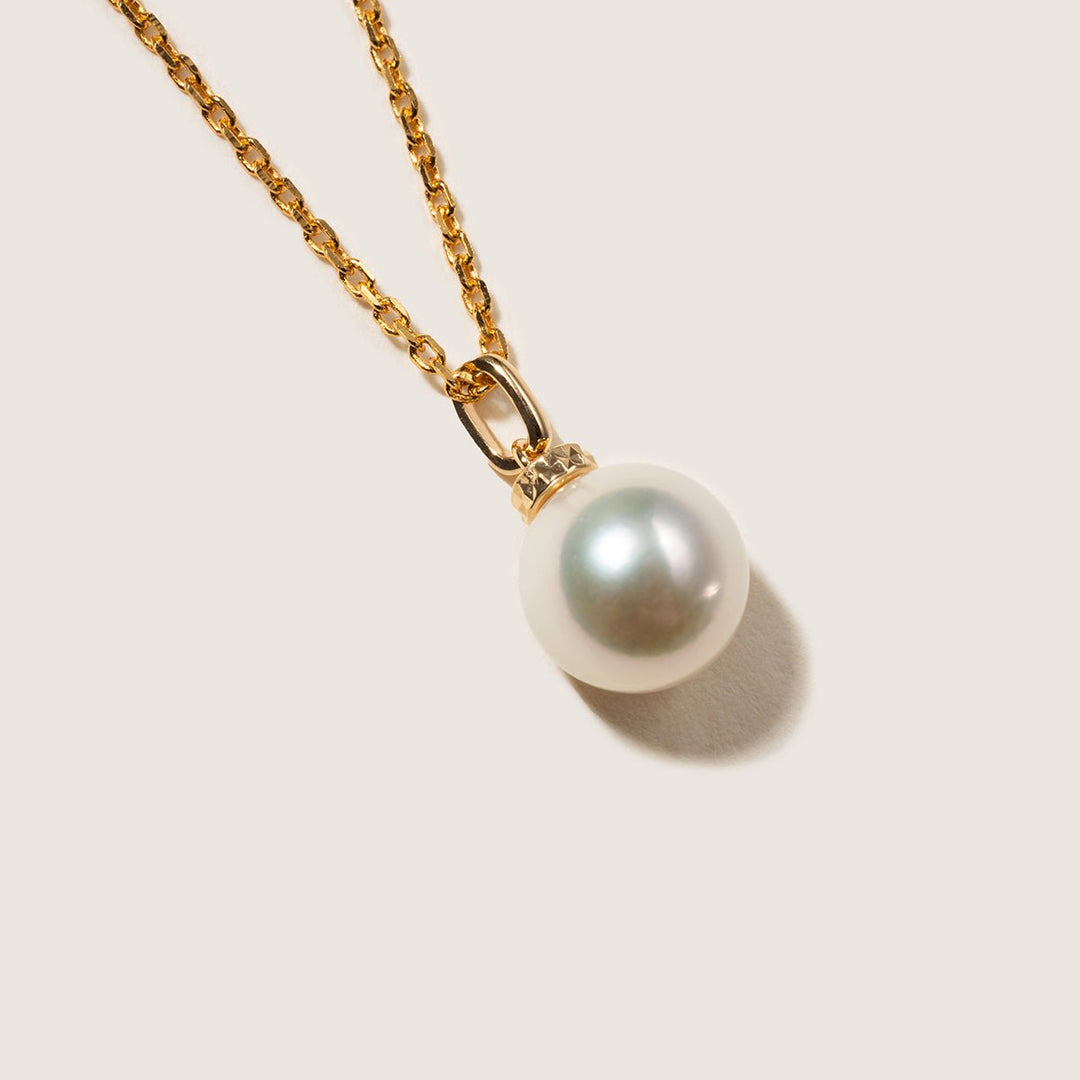 Akoya Pearl 18K Gold Italian Casual Style Pendant Necklace - HELAS Jewelry