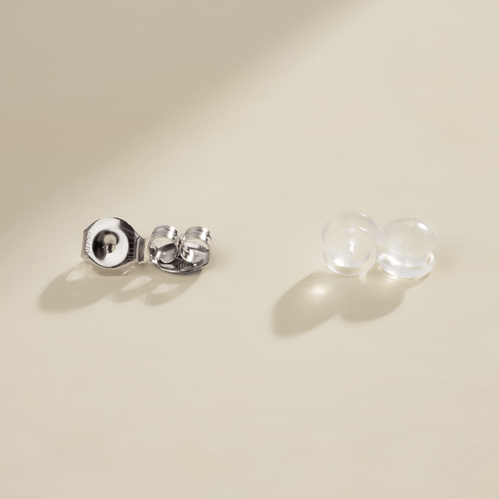 Premier Akoya Pearl 18K Gold 4 - Prong Diamond Stud Earrings - HELAS Jewelry