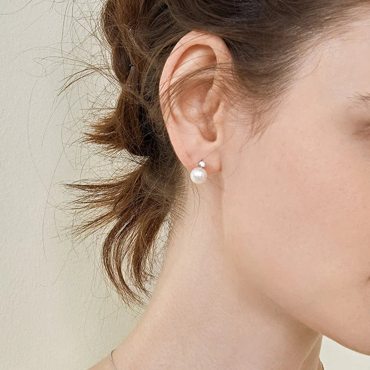 ORIGIN COLLECTION Premier Akoya Pearl 18K Gold with Diamond Stud Earrings ORIGIN COLLECTION Premier Akoya Pearl 18K Gold with Diamond Stud Earrings ORIGIN COLLECTION