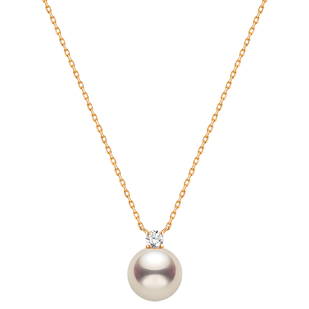 Premier Akoya Pearl 18K Gold Diamond Necklace - HELAS Jewelry