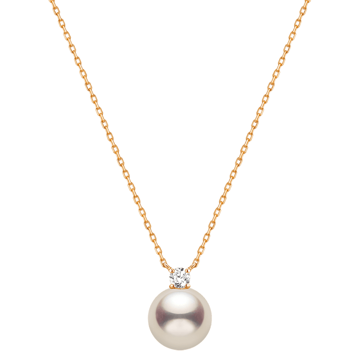 Premier Akoya Pearl 18K Gold Diamond Necklace - HELAS Jewelry