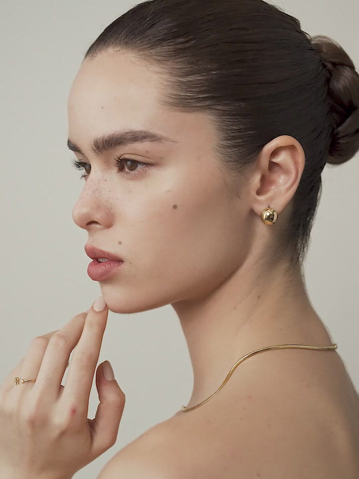 Two-color Reversible Wearable Clip Beads Earring