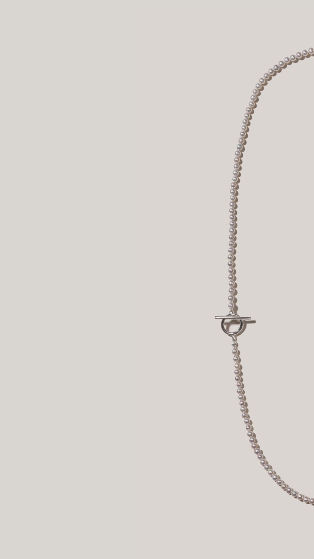 Freshwater Pearl 925 Sterling Silver Toggle Clasps Strand Necklace