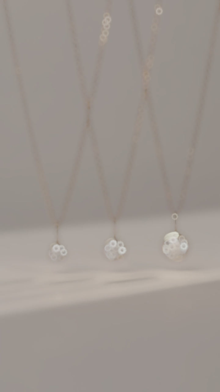 14K Solid Gold Bezel Lab-Grown Diamond Pendant Necklace
