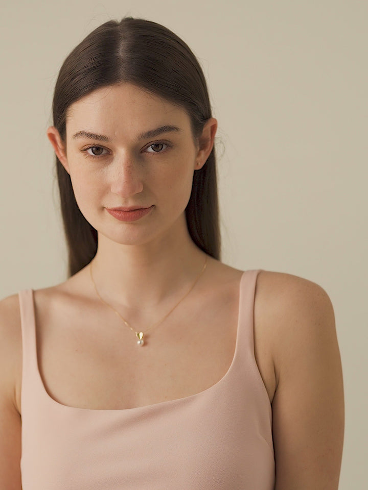 Akoya Pearl 18K Gold My Heart Necklace