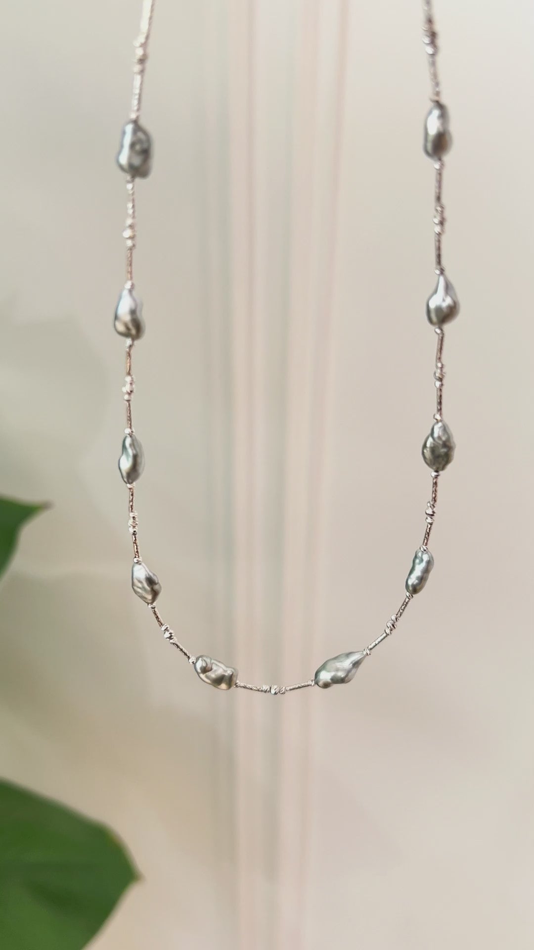 Keshi Pearl 18K Gold Dazzling Starry Necklace