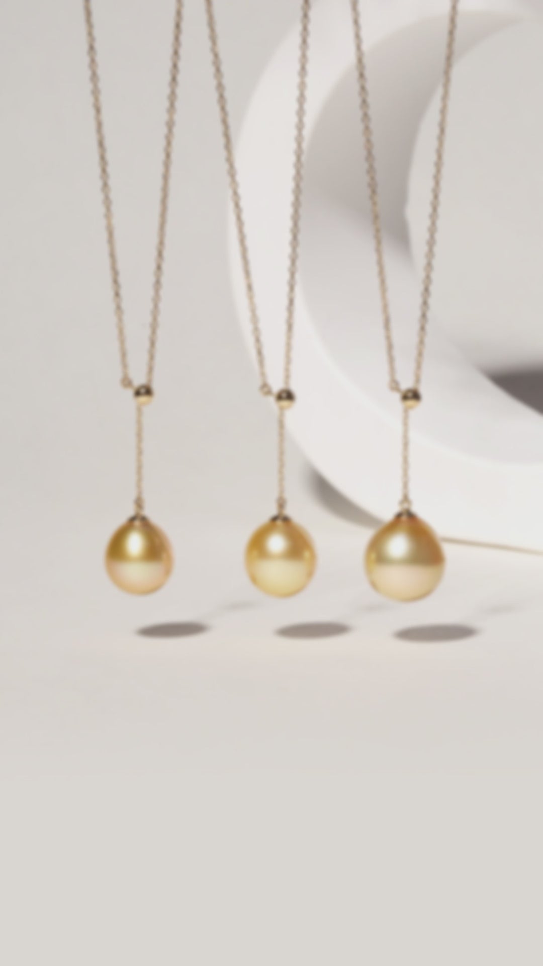South Sea Golden Pearl 14K Gold Adaptable Y Necklace