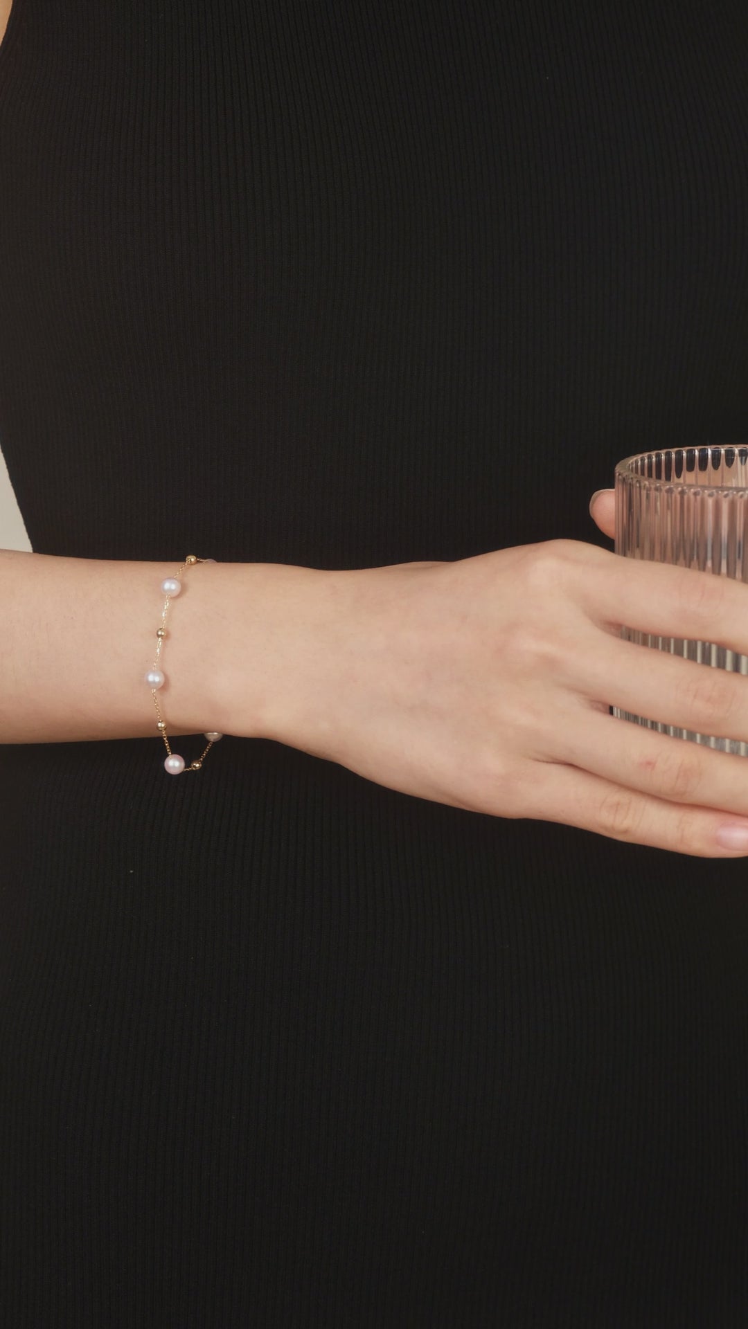 Akoya Pearl 18K Gold Baby's Breath Fashion Bracelet