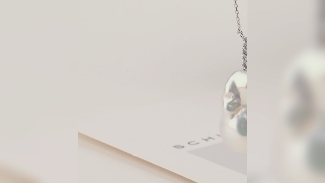 Wonder Baroque Pearl Pendant Necklace 925 Sterling Silver — product video | HELAS