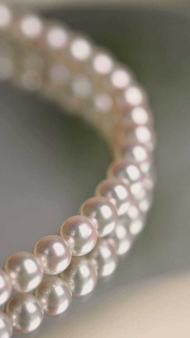 Akoya Pearl 18K Gold Unique Chain Design Extraordinary Necklace