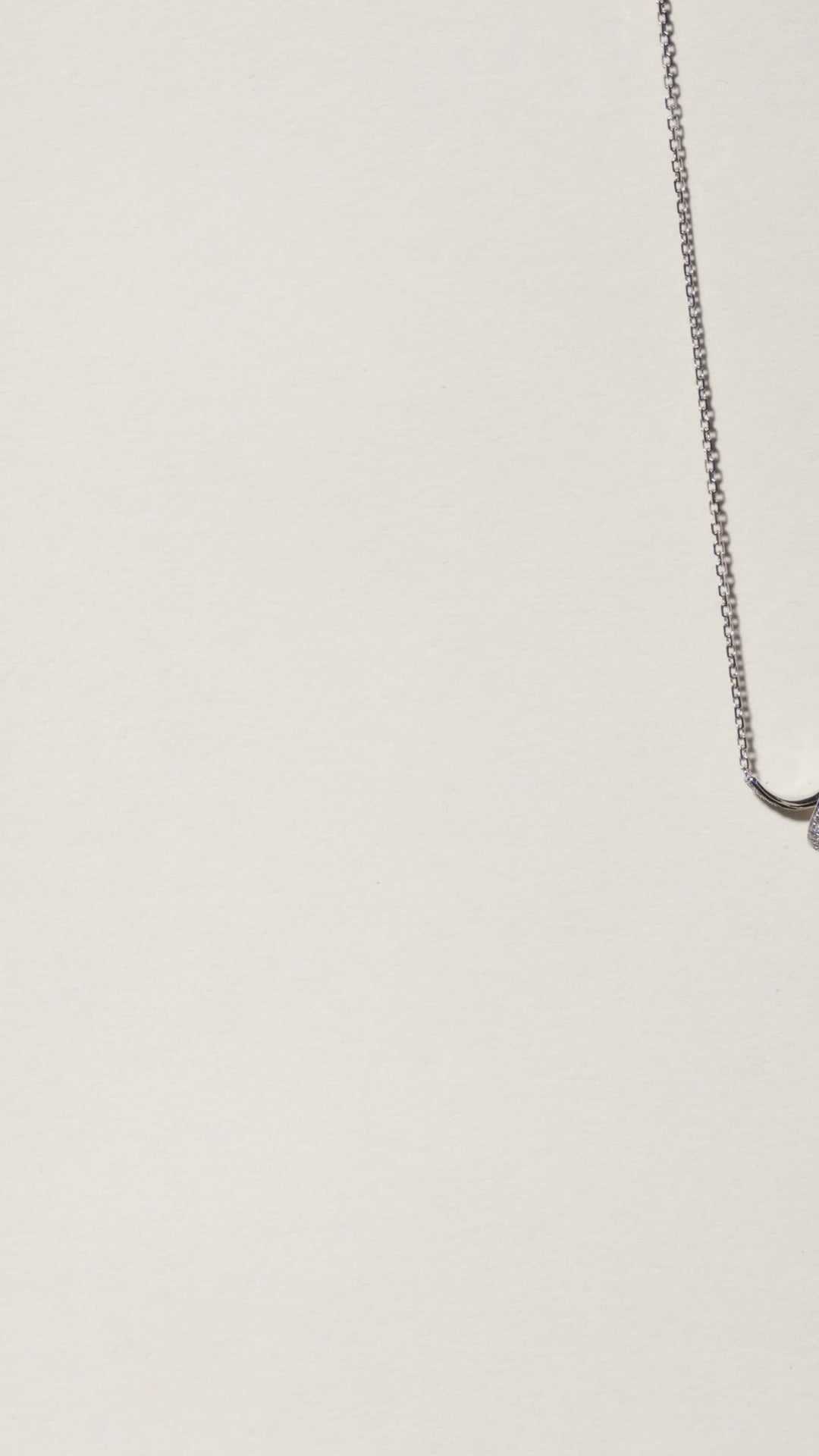 Akoya Pearl 18K White Gold Big Wave Curl Diamonds Necklace