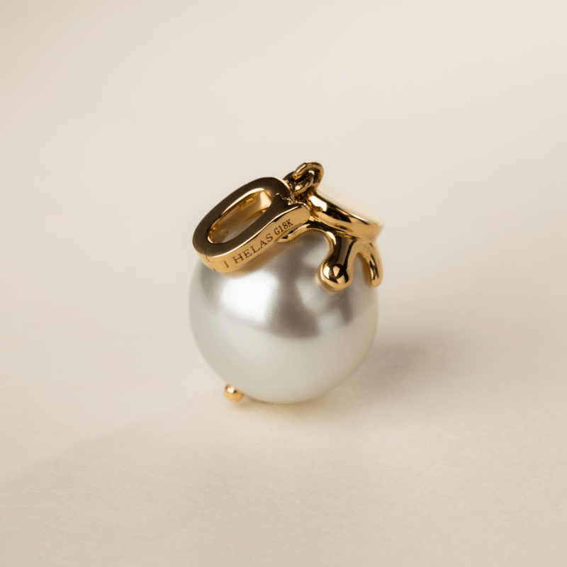 South Sea Baroque Pearl 18K Gold Honey Pot Pendant Necklace - HELAS Jewelry