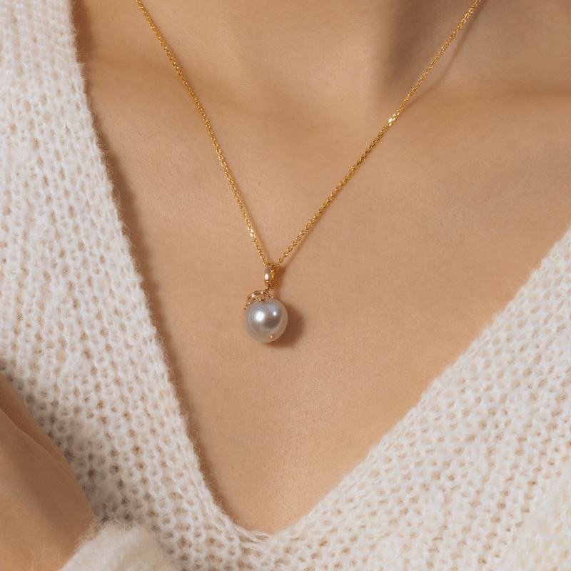 South Sea Baroque Pearl 18K Gold Honey Pot Pendant Necklace - HELAS Jewelry