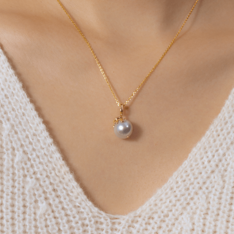 South Sea Baroque Pearl 18K Gold Honey Pot Pendant Necklace - HELAS Jewelry