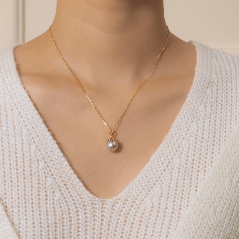 South Sea Baroque Pearl 18K Gold Honey Pot Pendant Necklace - HELAS Jewelry