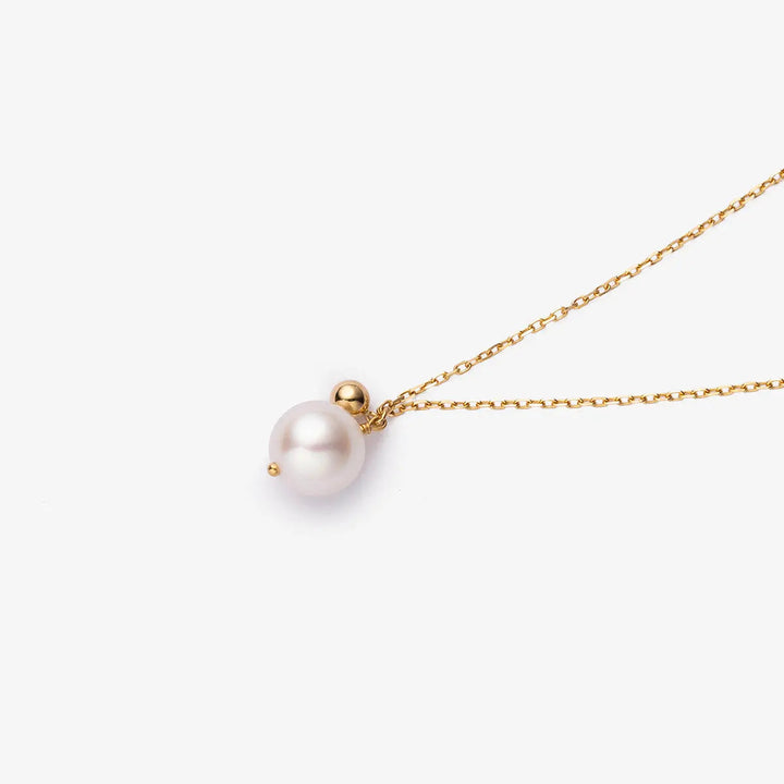 STAR TRAILS COLLECTION Akoya Pearl 18K Gold Ball Necklace - HELAS Jewelry