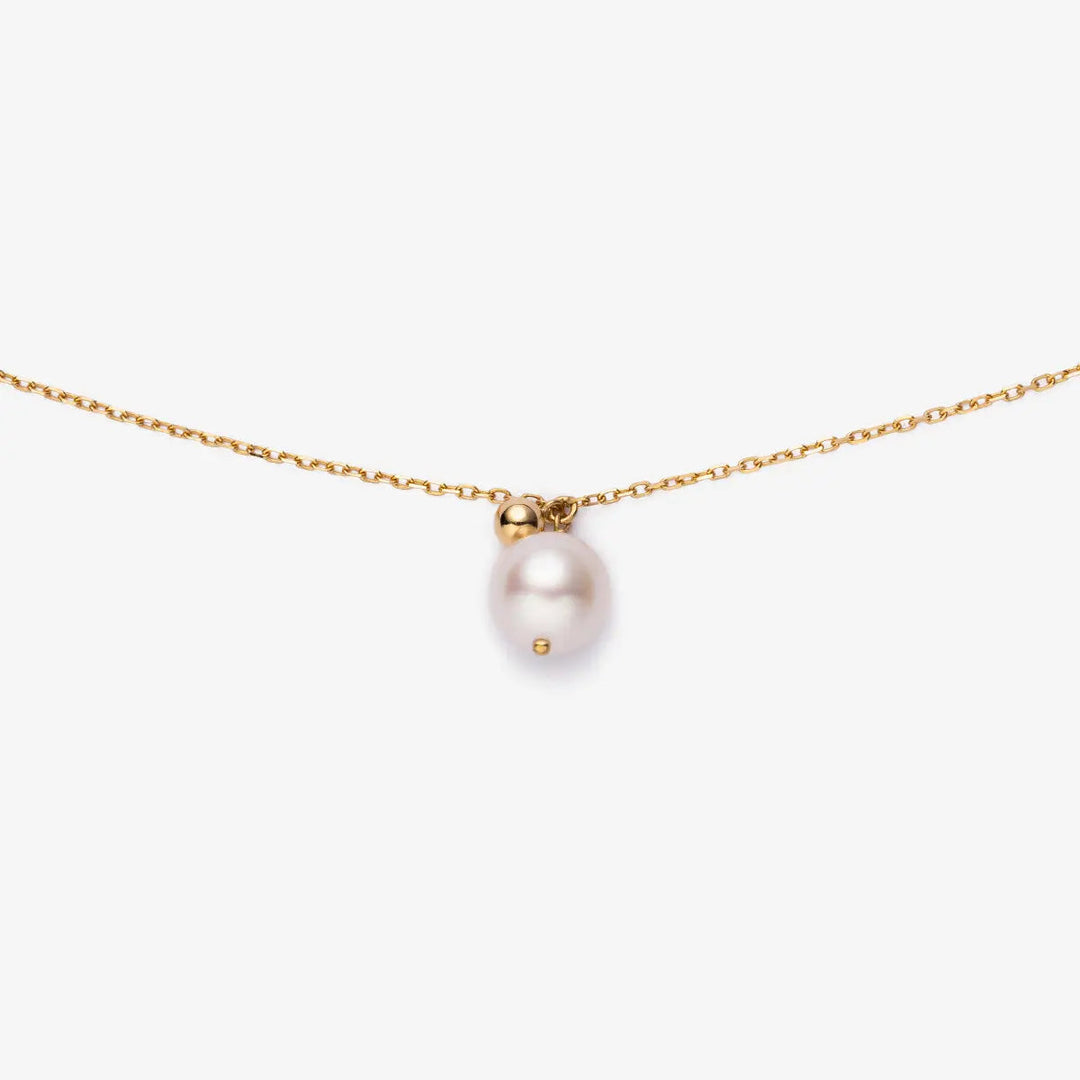 STAR TRAILS COLLECTION Akoya Pearl 18K Gold Ball Necklace - HELAS Jewelry