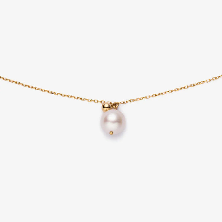 STAR TRAILS COLLECTION Akoya Pearl 18K Gold Ball Necklace - HELAS Jewelry
