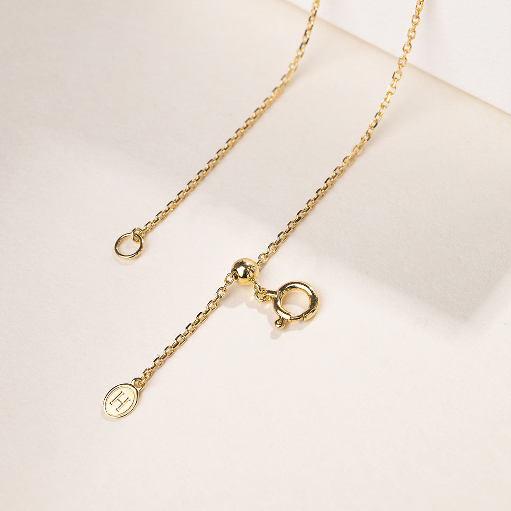 Saltwater Pearl 18K gold diamond planet necklace from Star Trails Collection, featuring a celestial design with pearls and sparkling diamonds.