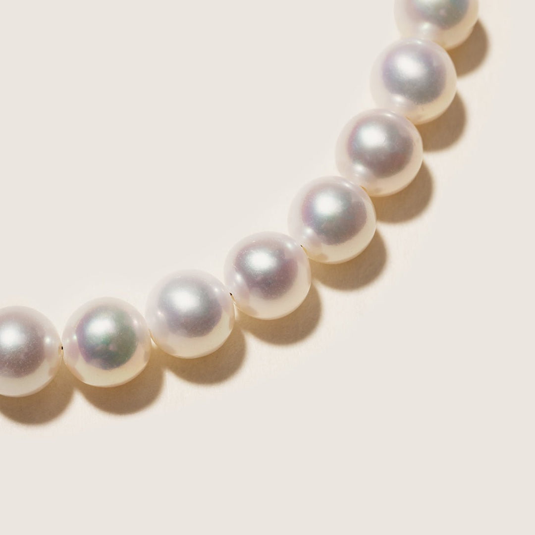 Freshwater Pearl 925 Silver Magnetic Clasp Snap Strand Bracelet - HELAS Jewelry