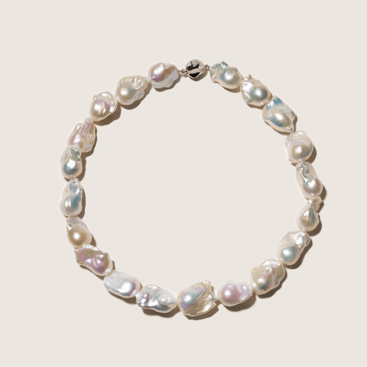 Aurora Freshwater Baroque Pearl 925 Silver Empress Strand Necklace - HELAS Jewelry