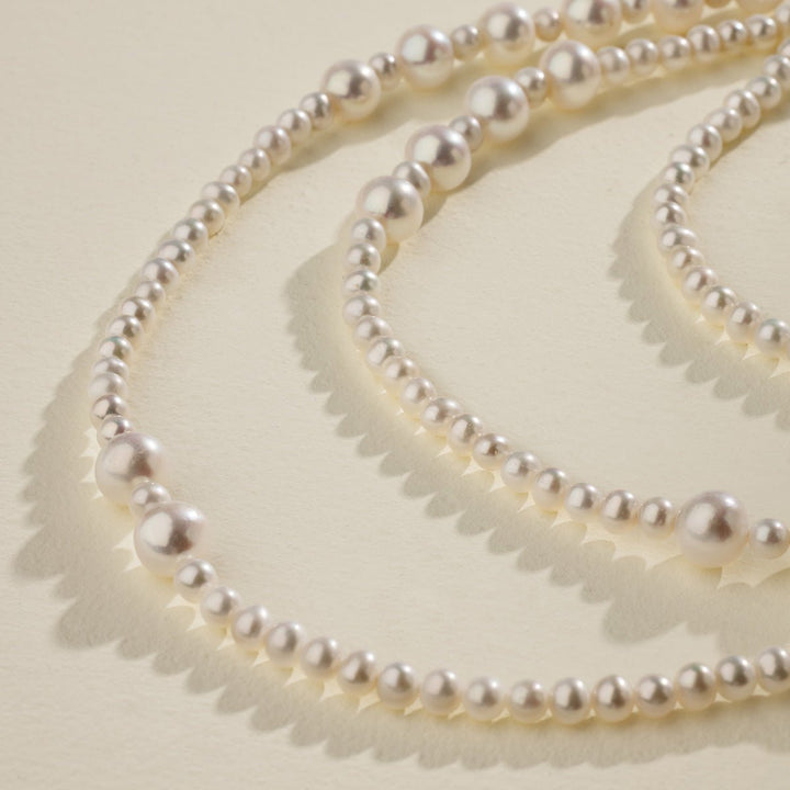 Freshwater Pearl Dewdrop Extra - Long Strand Necklace - HELAS Jewelry