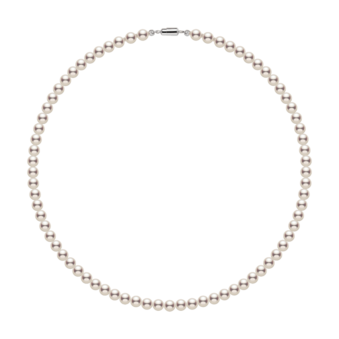Freshwater Pearl 925 Silver Magnetic Clasp Snap Strand Necklace - HELAS Jewelry