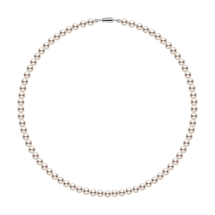 Freshwater Pearl 925 Silver Magnetic Clasp Snap Strand Necklace - HELAS Jewelry