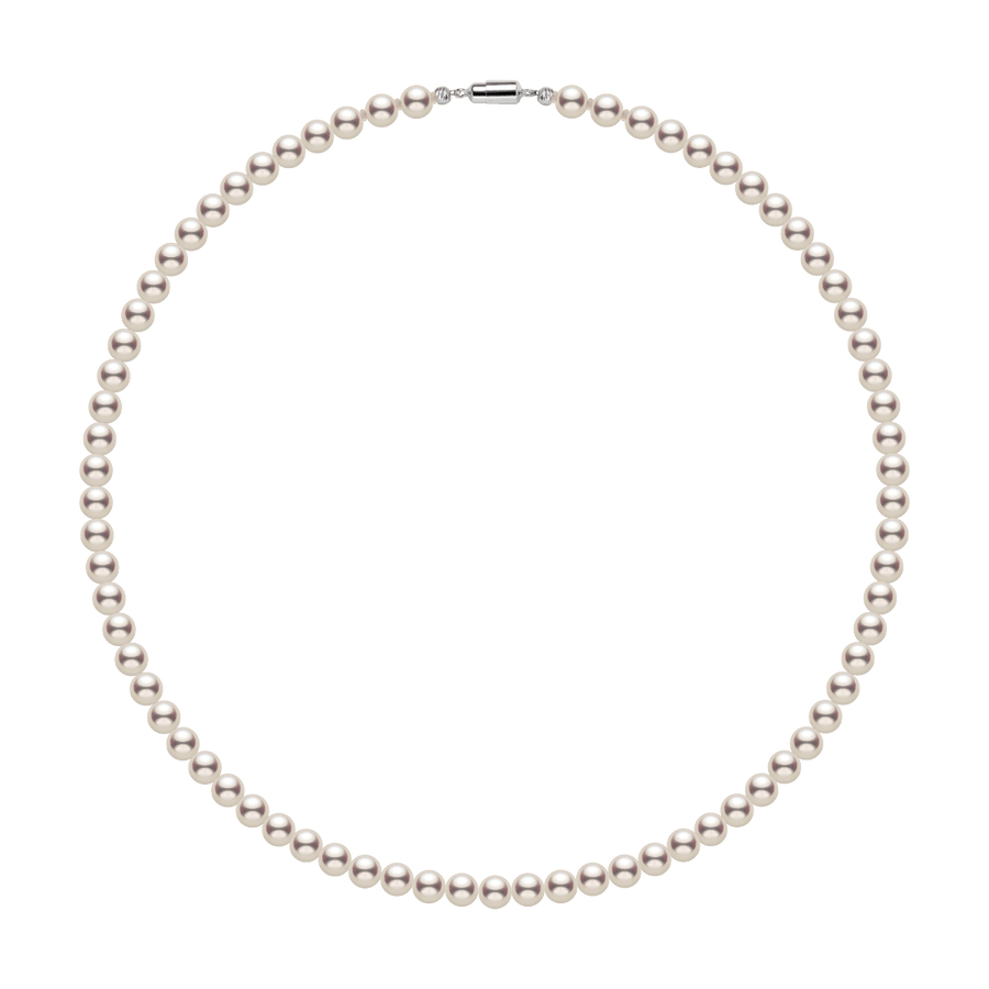 Freshwater Pearl 925 Silver Magnetic Clasp Snap Strand Necklace - HELAS Jewelry