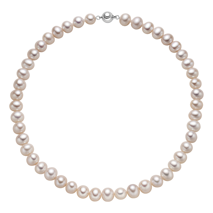 Freshwater Pearl 925 Sterling Silver Ball Clasp Versatile Necklace