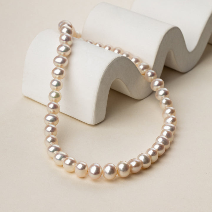 Freshwater Pearl 925 Sterling Silver Ball Clasp Versatile Necklace
