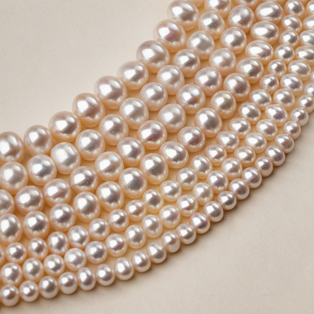 Freshwater Pearl 925 Sterling Silver Ball Clasp Versatile Necklace