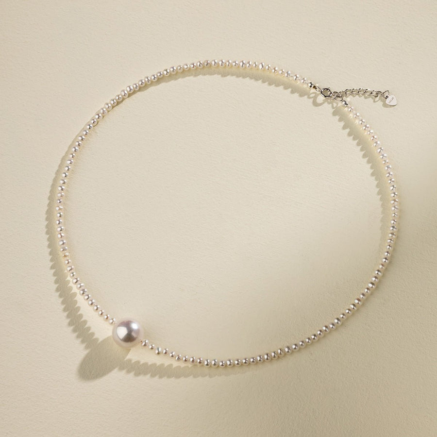 Freshwater Pearl 925 Sterling Silver Drop Surprise Strand Necklace - HELAS Jewelry