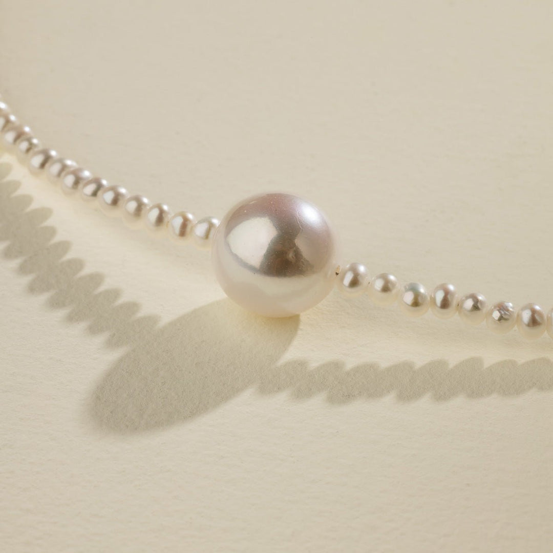 Freshwater Pearl 925 Sterling Silver Drop Surprise Strand Necklace - HELAS Jewelry