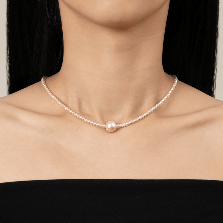 Freshwater Pearl 925 Sterling Silver Surprise Strand Necklace - HELAS Jewelry