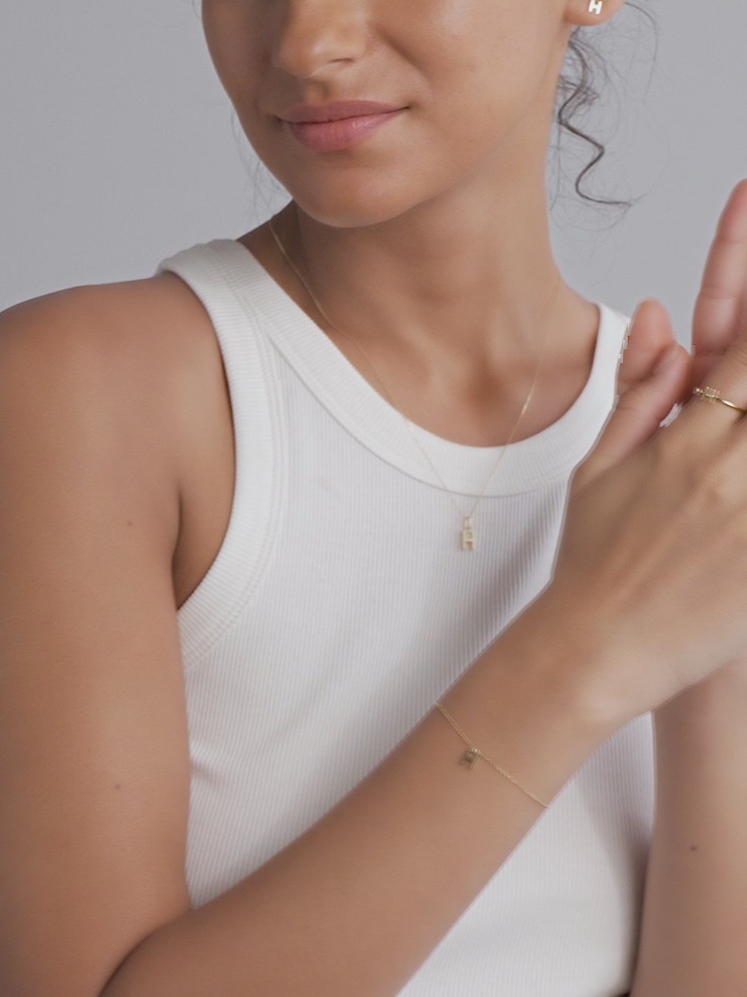 18K Gold Custom Letter Initial Necklace