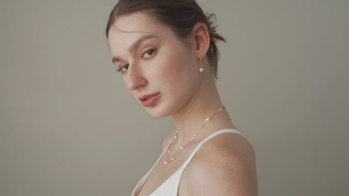 Akoya Pearl 18K Gold Baby's Breath Bracelet
